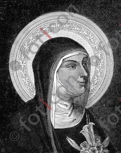 Die heilige Elisabeth von Thüringen sw --- Saint Elizabeth of Hungary bw